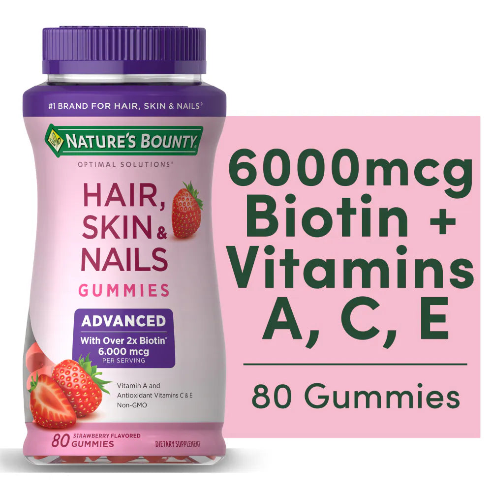 Nature's Bounty. Gomitas para el cabello, la piel y las uñas.