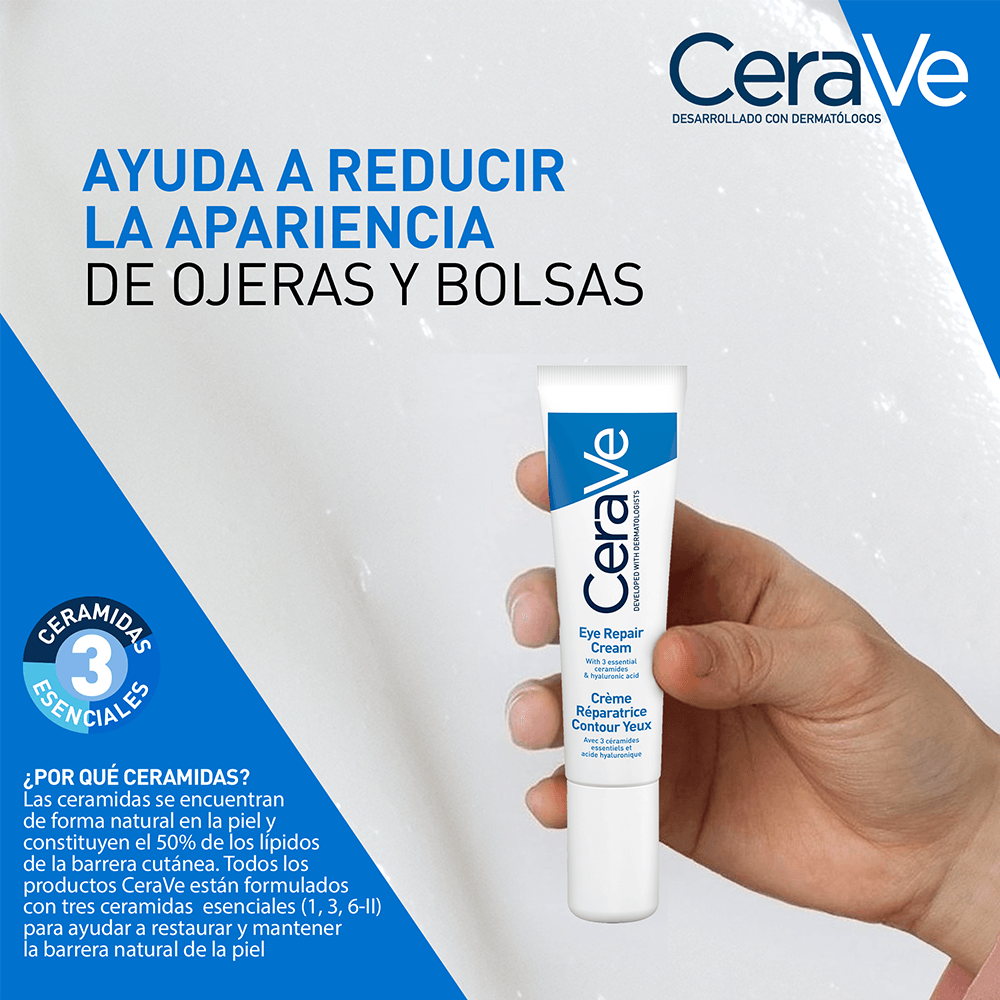 CeraVe - Crema Reparadora para Contorno De Ojos - 14 ml