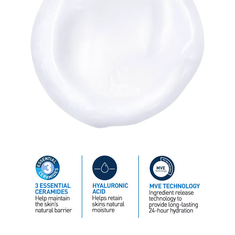 Cerave - Limpiador facial hidratante para piel normal a seca 3 oz