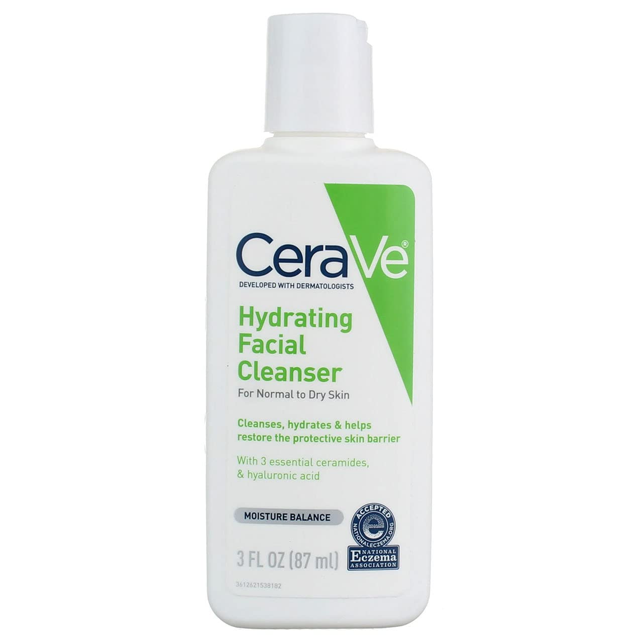 Cerave - Limpiador facial hidratante para piel normal a seca 3 oz