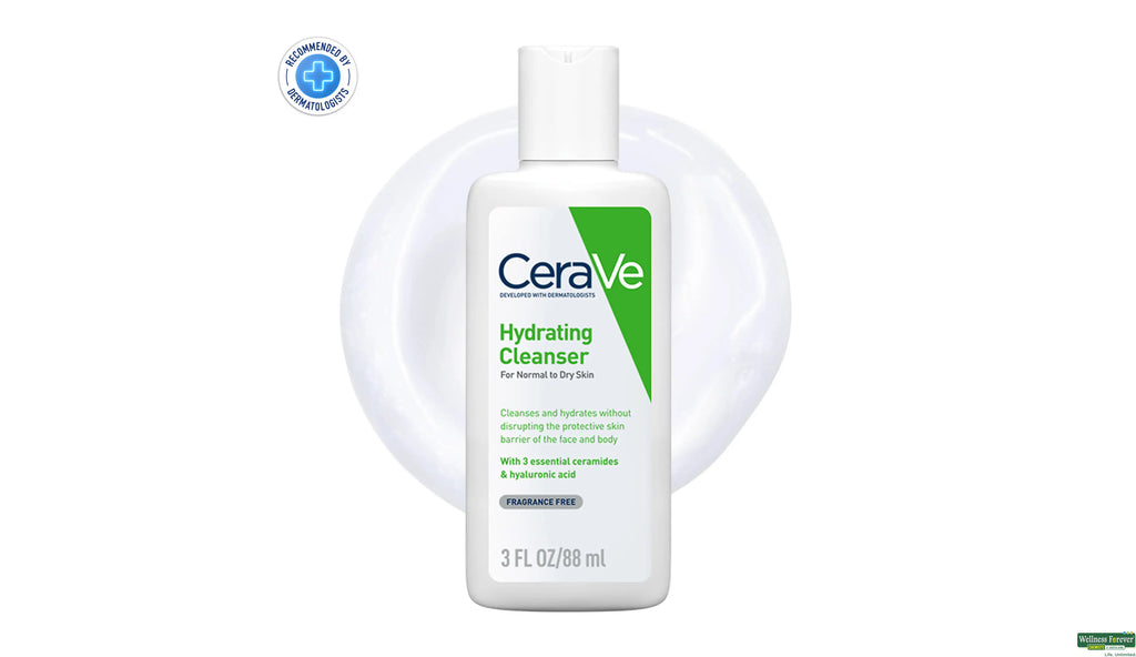 Cerave - Limpiador facial hidratante para piel normal a seca 3 oz