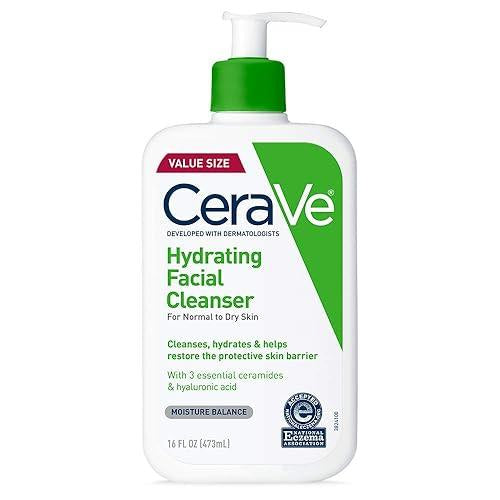 Cerave - Limpiador facial hidratante para piel normal a seca 16 oz