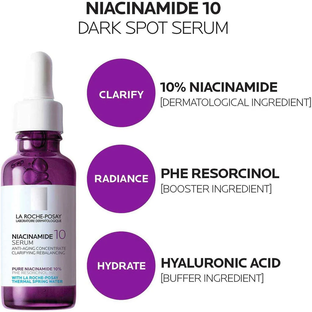 La Roche Posay Pure Niacinamide - Sérum Antienvejecimiento con Niacinamide - 30 ml