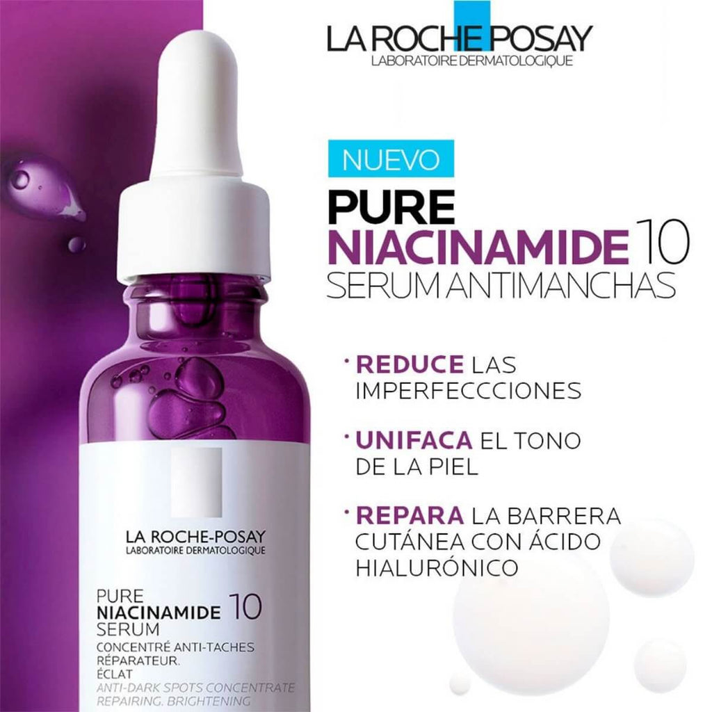 La Roche Posay Pure Niacinamide - Sérum Antienvejecimiento con Niacinamide - 30 ml