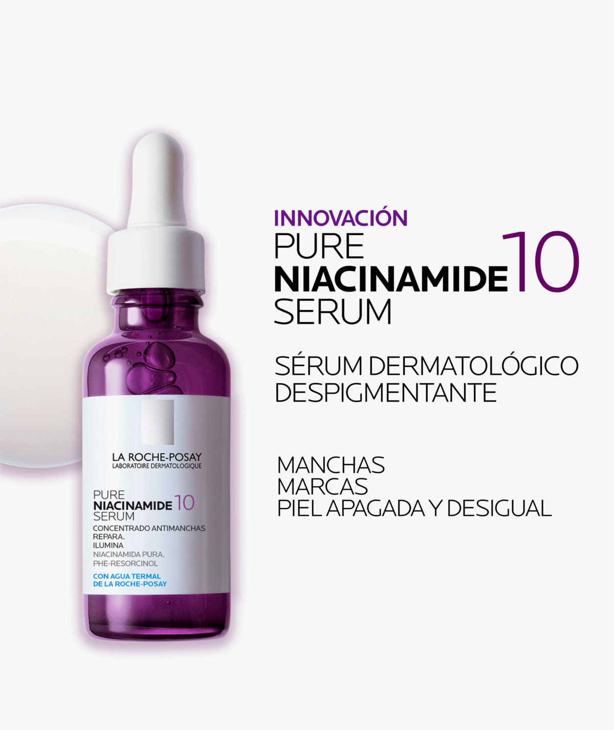 La Roche Posay Pure Niacinamide - Sérum Antienvejecimiento con Niacinamide - 30 ml