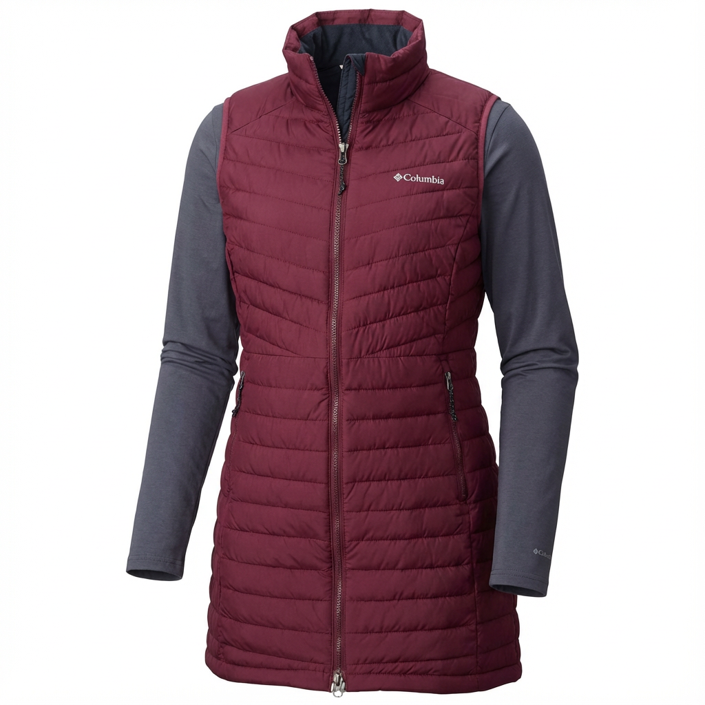 Columbia White Out Long Vest